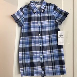 18MRalph Lauren. Snap short onesie.